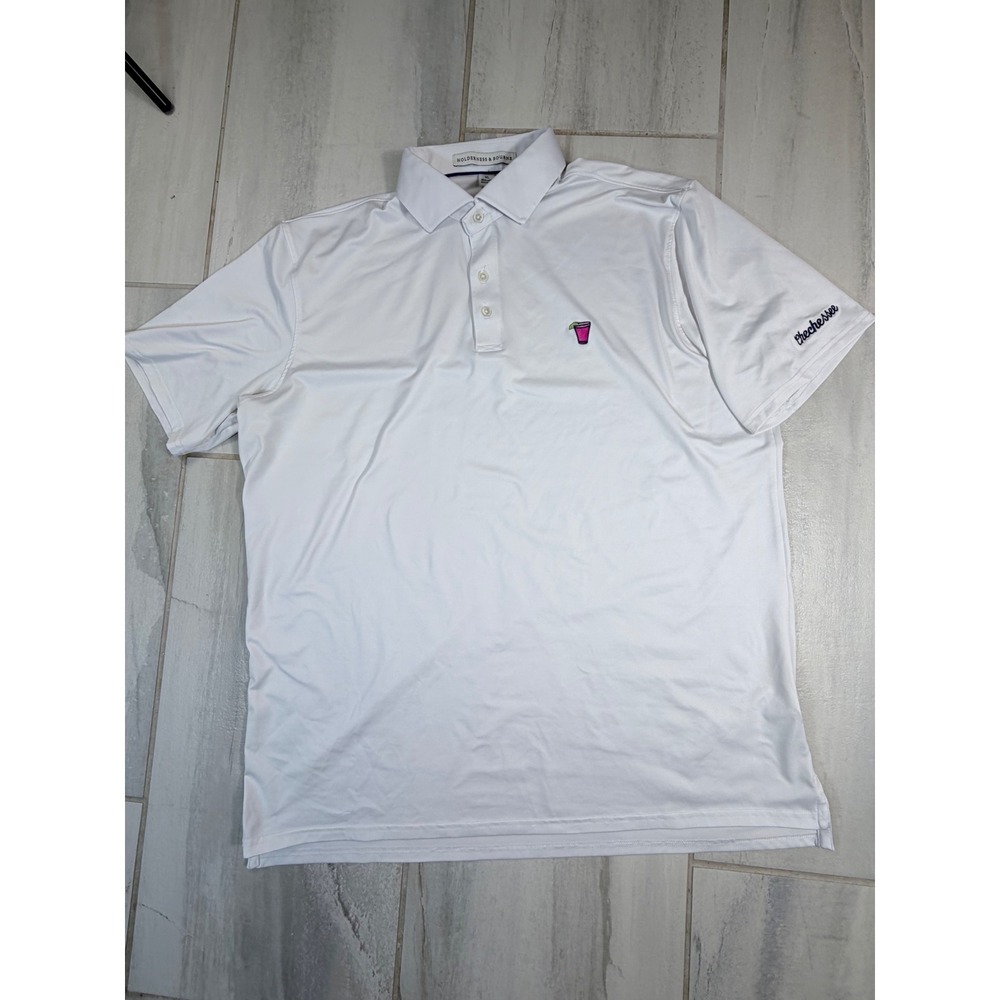 Holderness & Bourne The Anderson White Golf Polo Shirt XL Chechessee 2001.97